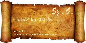 Szalóky Ottó névjegykártya